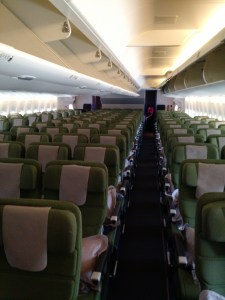 Dentro do avião Qantas SomosdoMundo